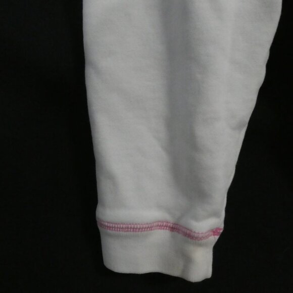 ROOTS 73 | 8.5 inch measured waist | White Sweatpants | Pink Roots Back *stains - Picture 11 of 15